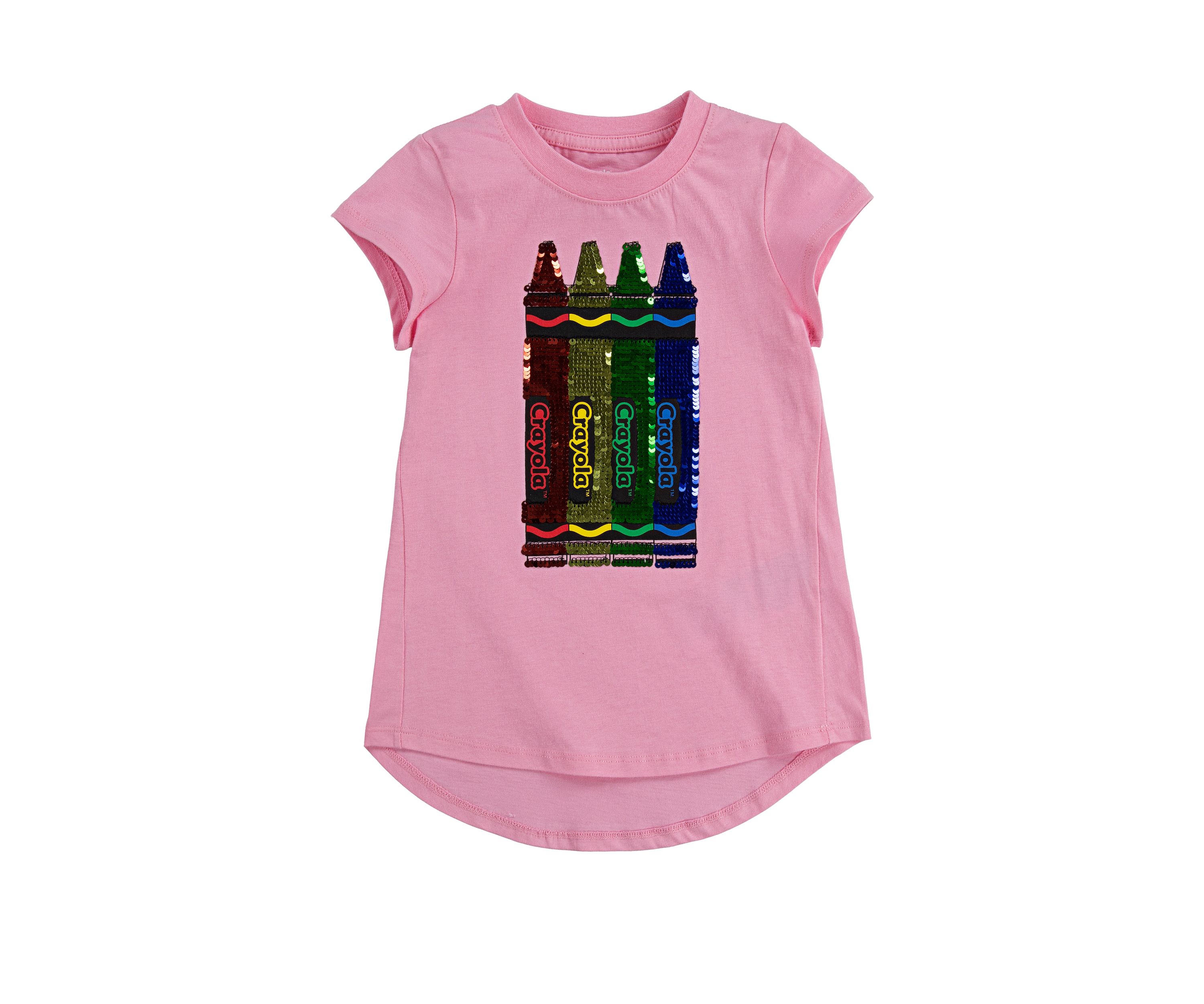 Girls 4-6x Short Sleeve Sequin Graphic T-Shirt