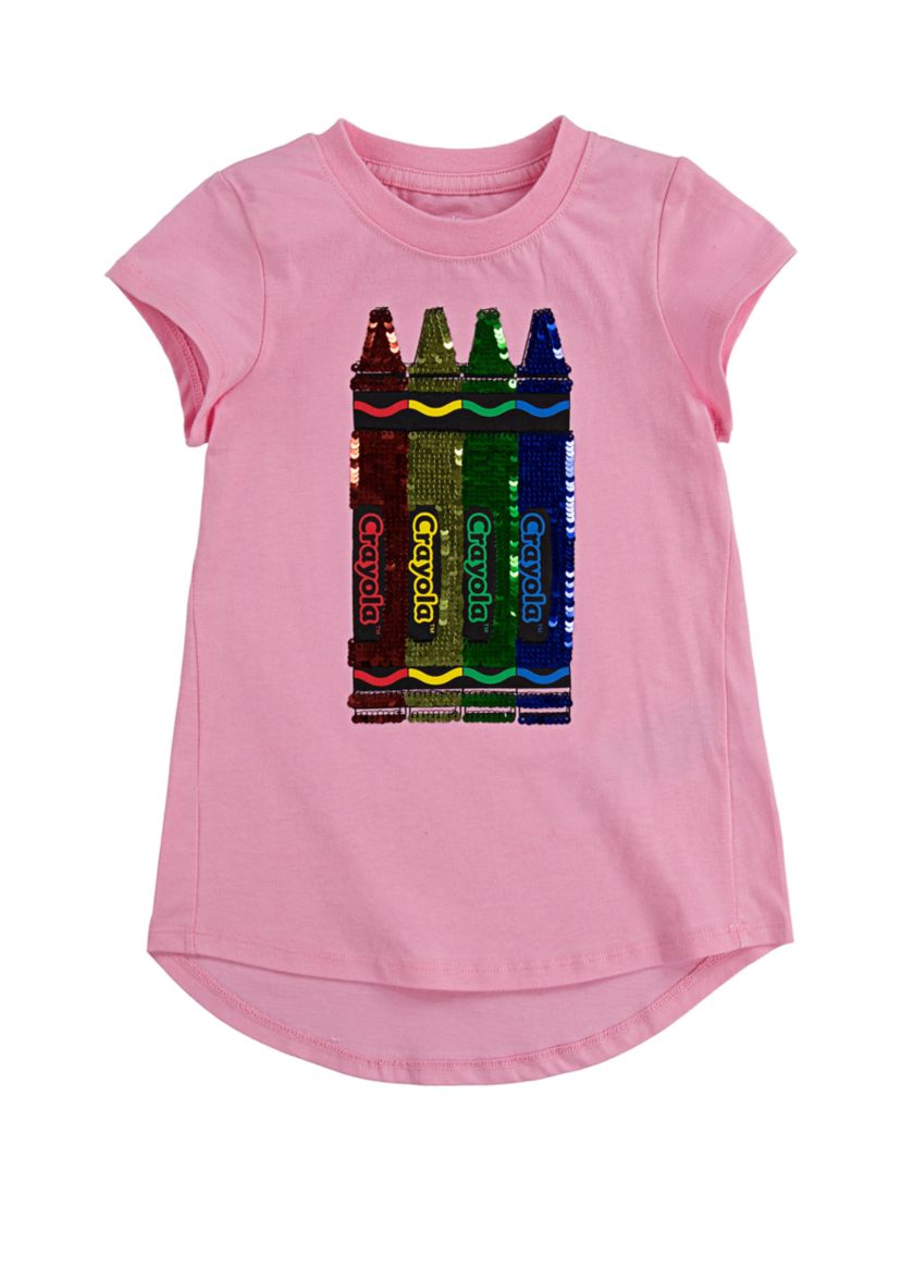 Girls 4-6x Short Sleeve Sequin Graphic T-Shirt