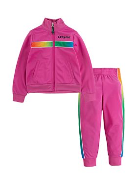 rainbow velour tracksuit