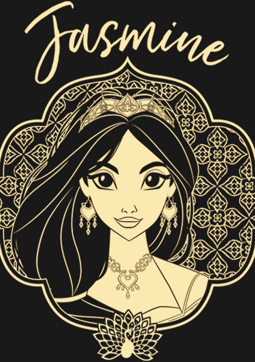 Girls 46x Aladdin Live Action Jasmine Portrait Graphic Top