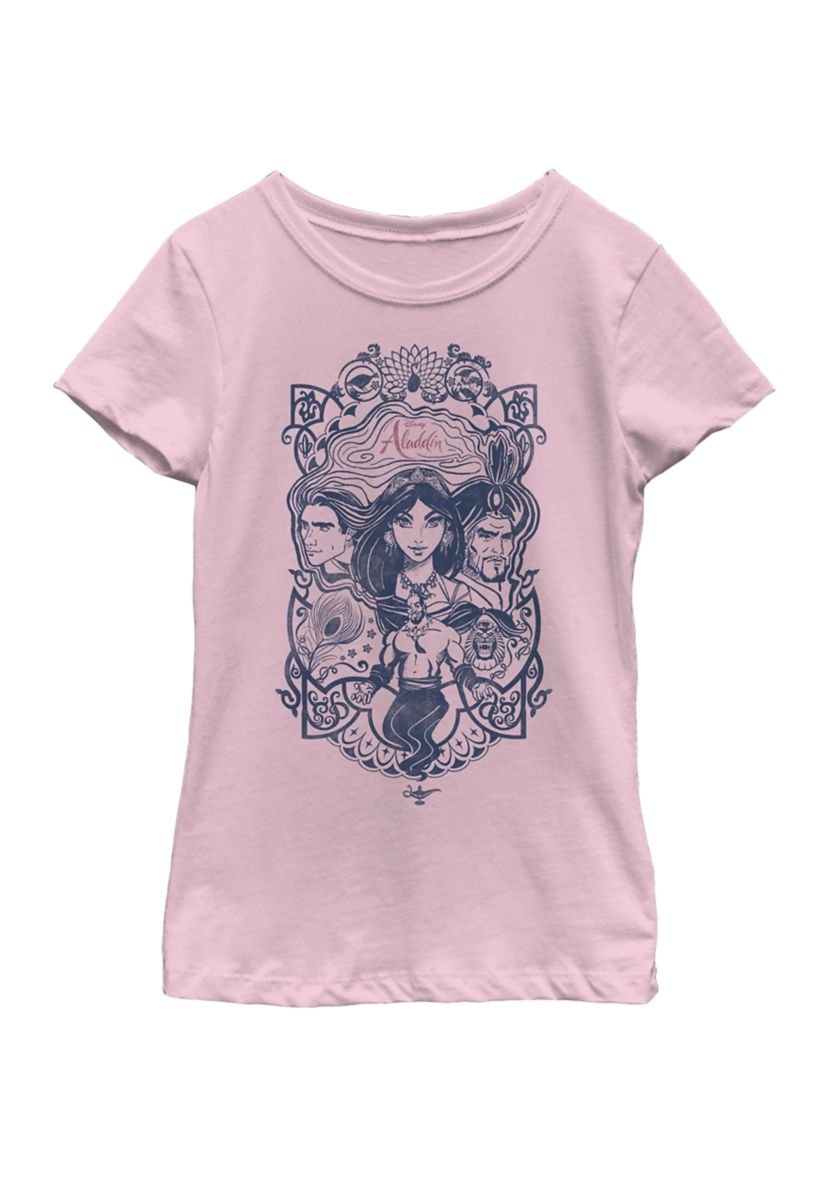 Girls 46x Aladdin Live Action Vintage Aladdin Collage Graphic Top