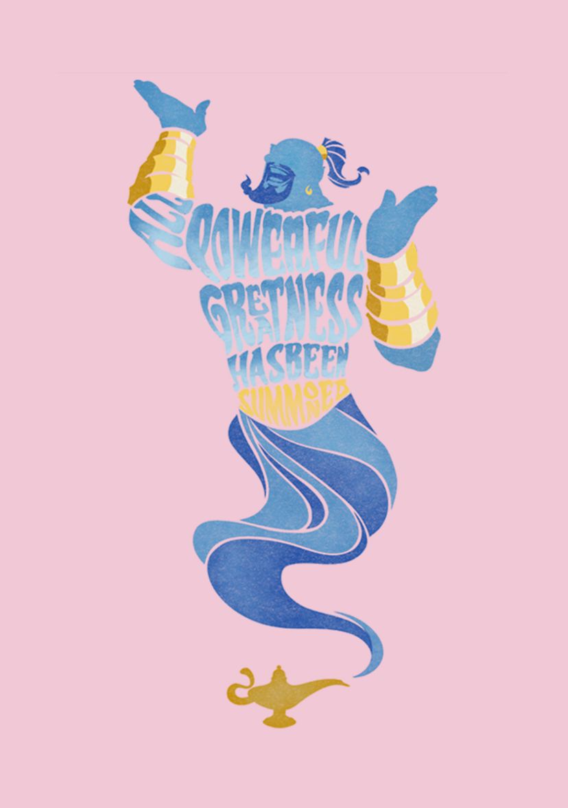 Girls 46x Aladdin Live Action Another All Powerful Genie Graphic Top