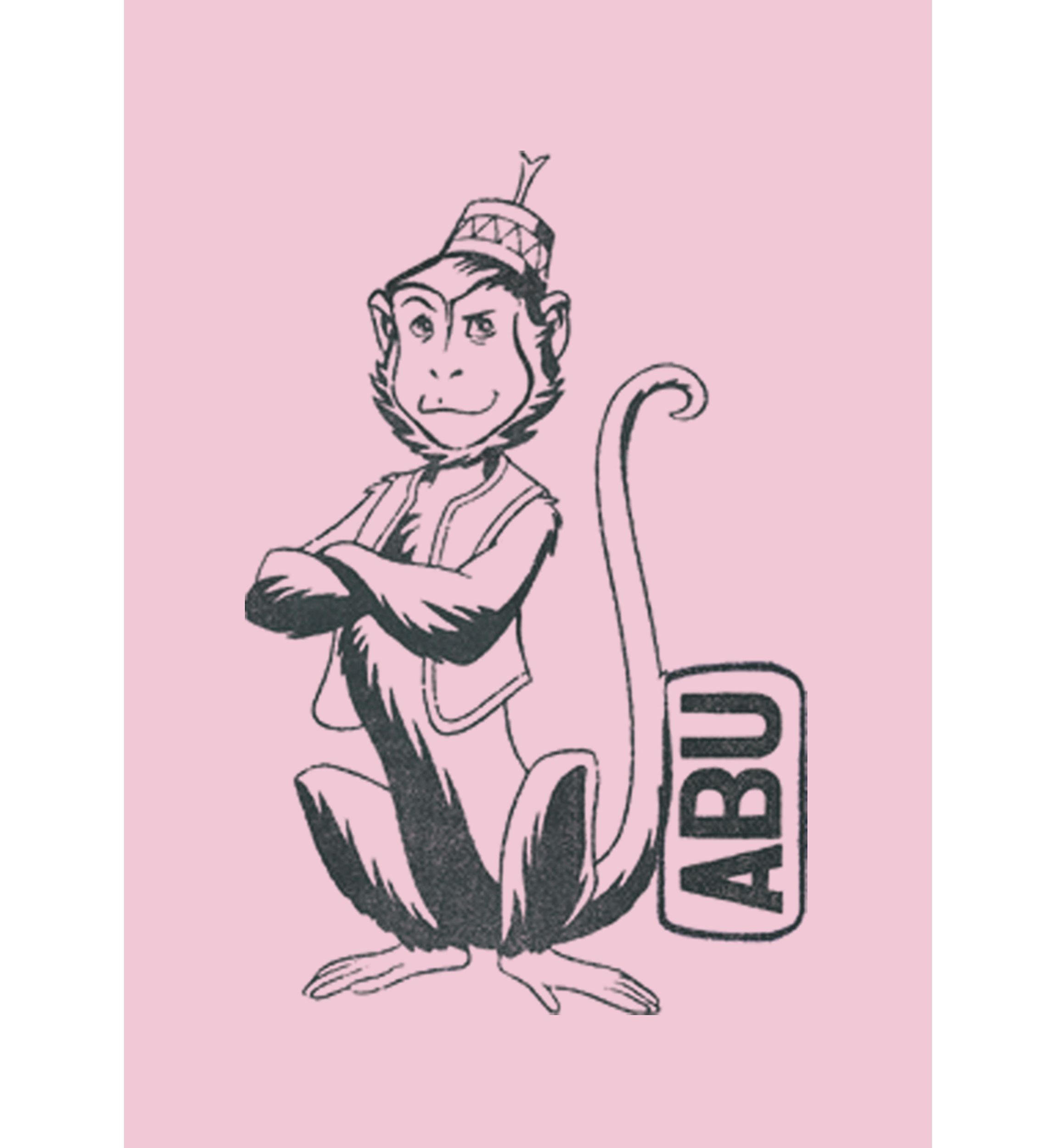 Girls 46x Aladdin Live Action Abu Side Kick Pocket Graphic Top