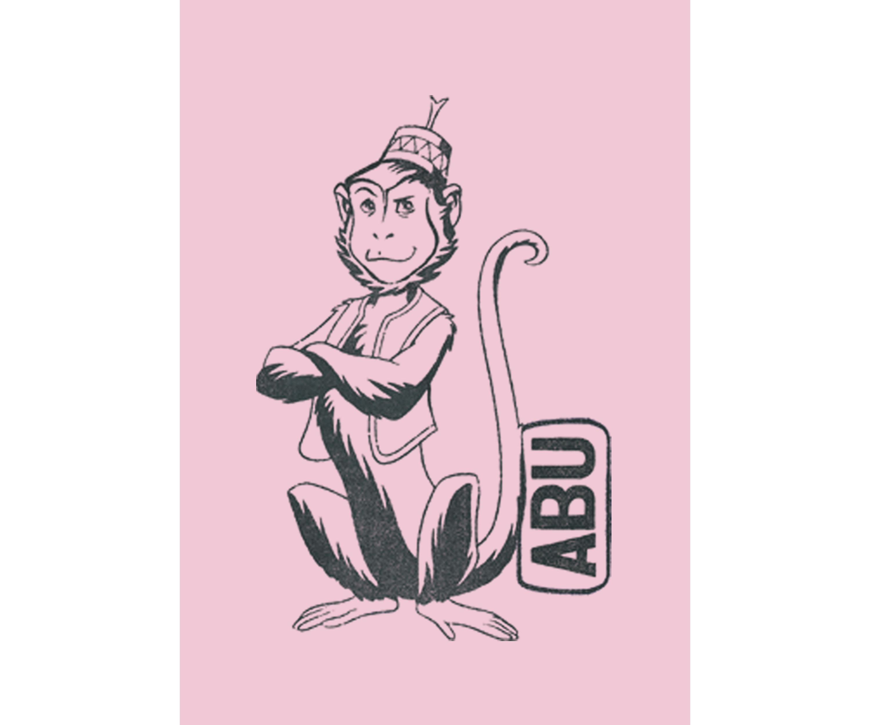 Girls 46x Aladdin Live Action Abu Side Kick Pocket Graphic Top