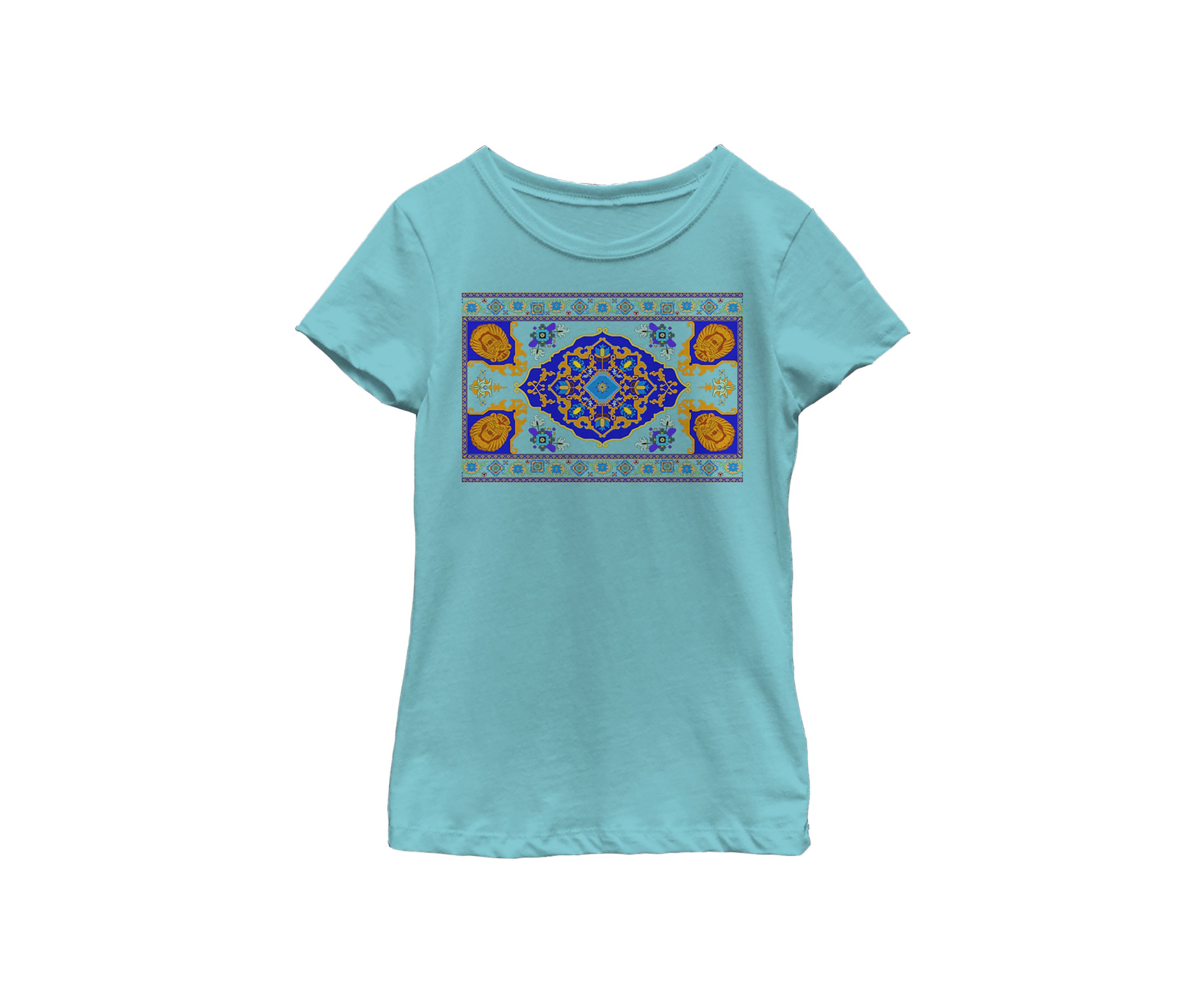 Girls 46x Aladdin Live Action Magic Carpet Panel Print Graphic Top