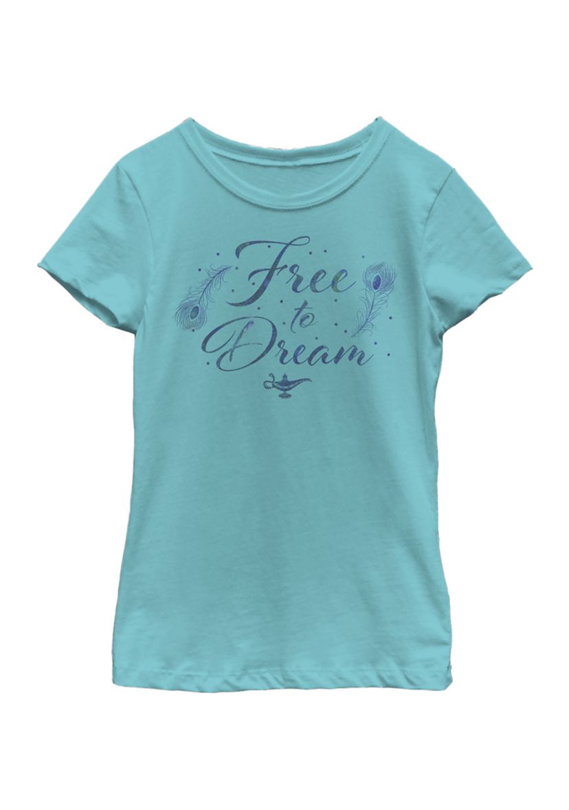 Girls 46x Aladdin Live Action Free To Dream Graphic Top