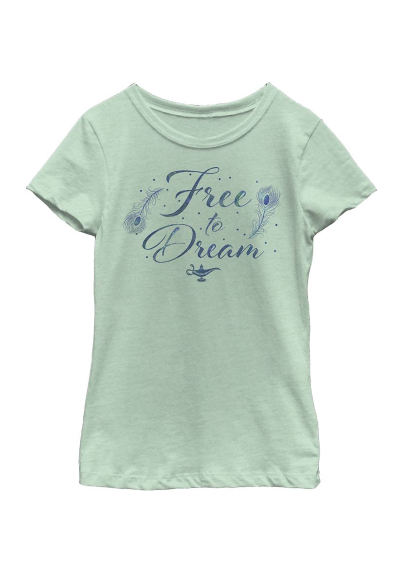 Girls 46x Aladdin Live Action Free To Dream Graphic Top
