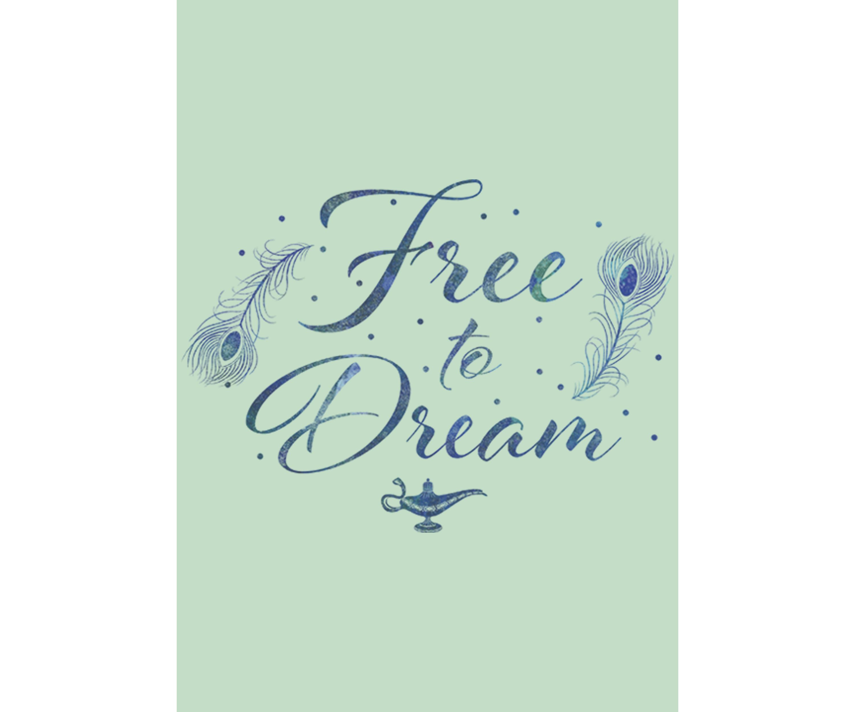 Girls 46x Aladdin Live Action Free To Dream Graphic Top