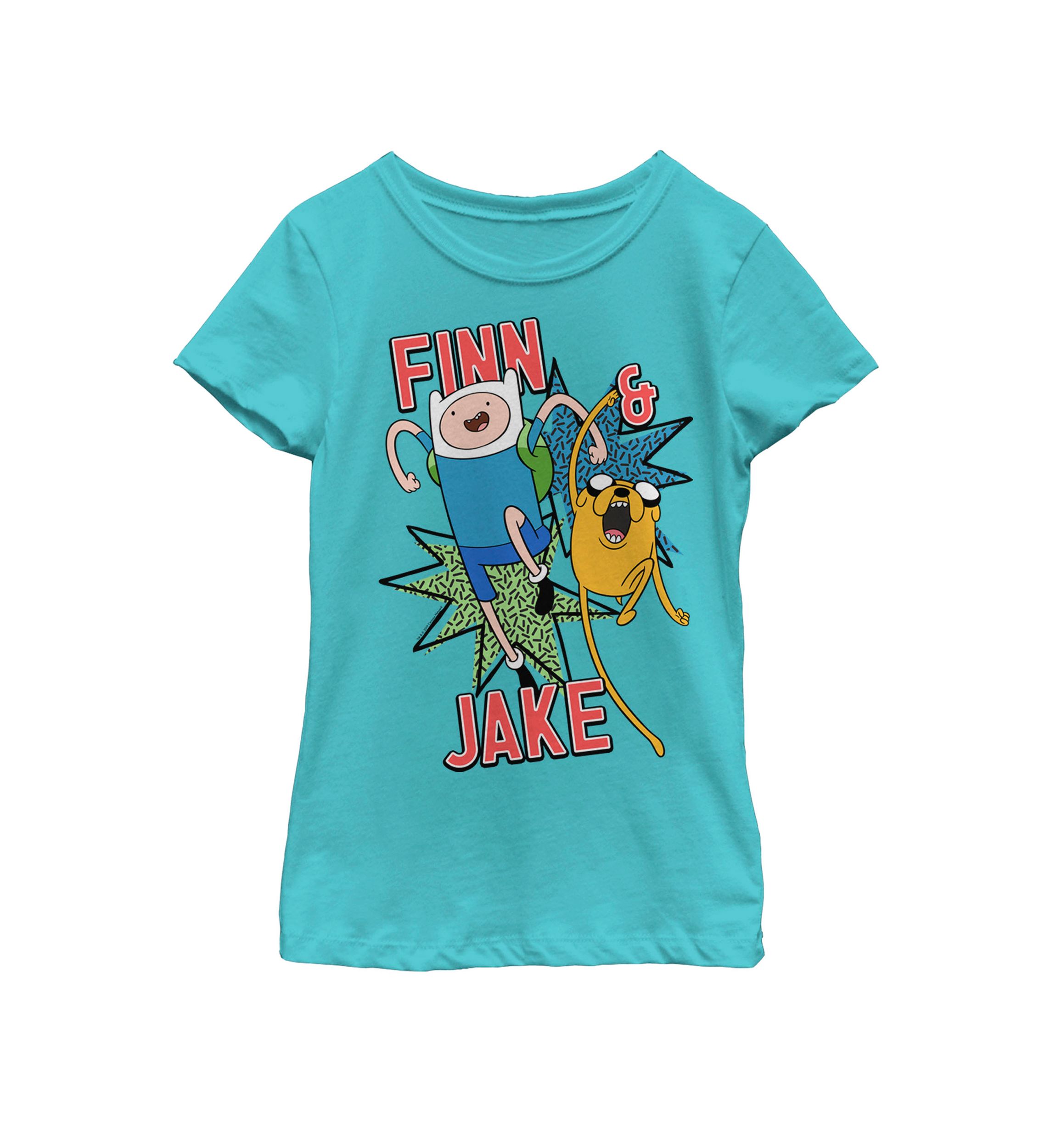 Adventure Time Finn & Jake Kapows Short Sleeve Graphic T-Shirt