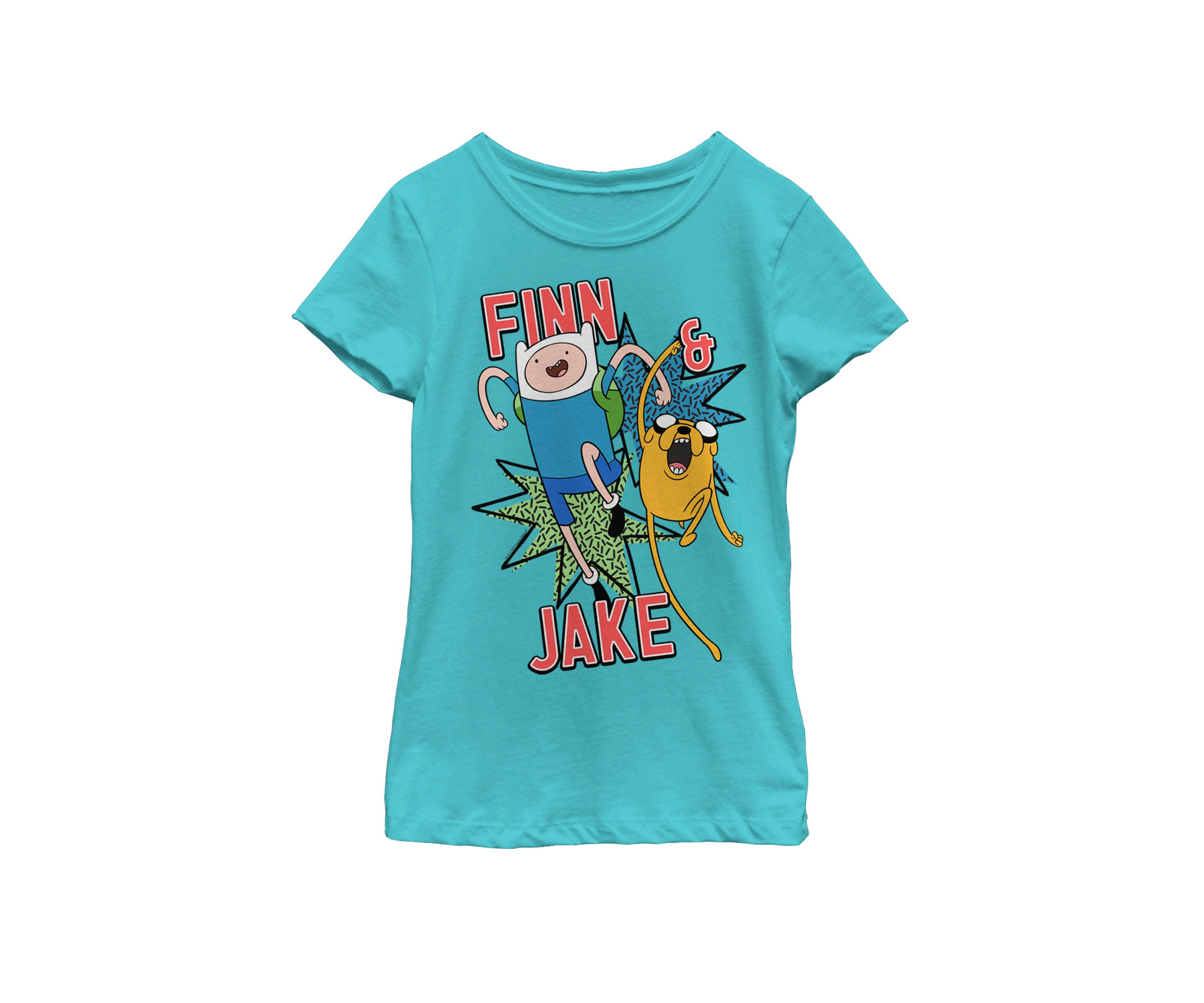 Adventure Time Finn & Jake Kapows Short Sleeve Graphic T-Shirt