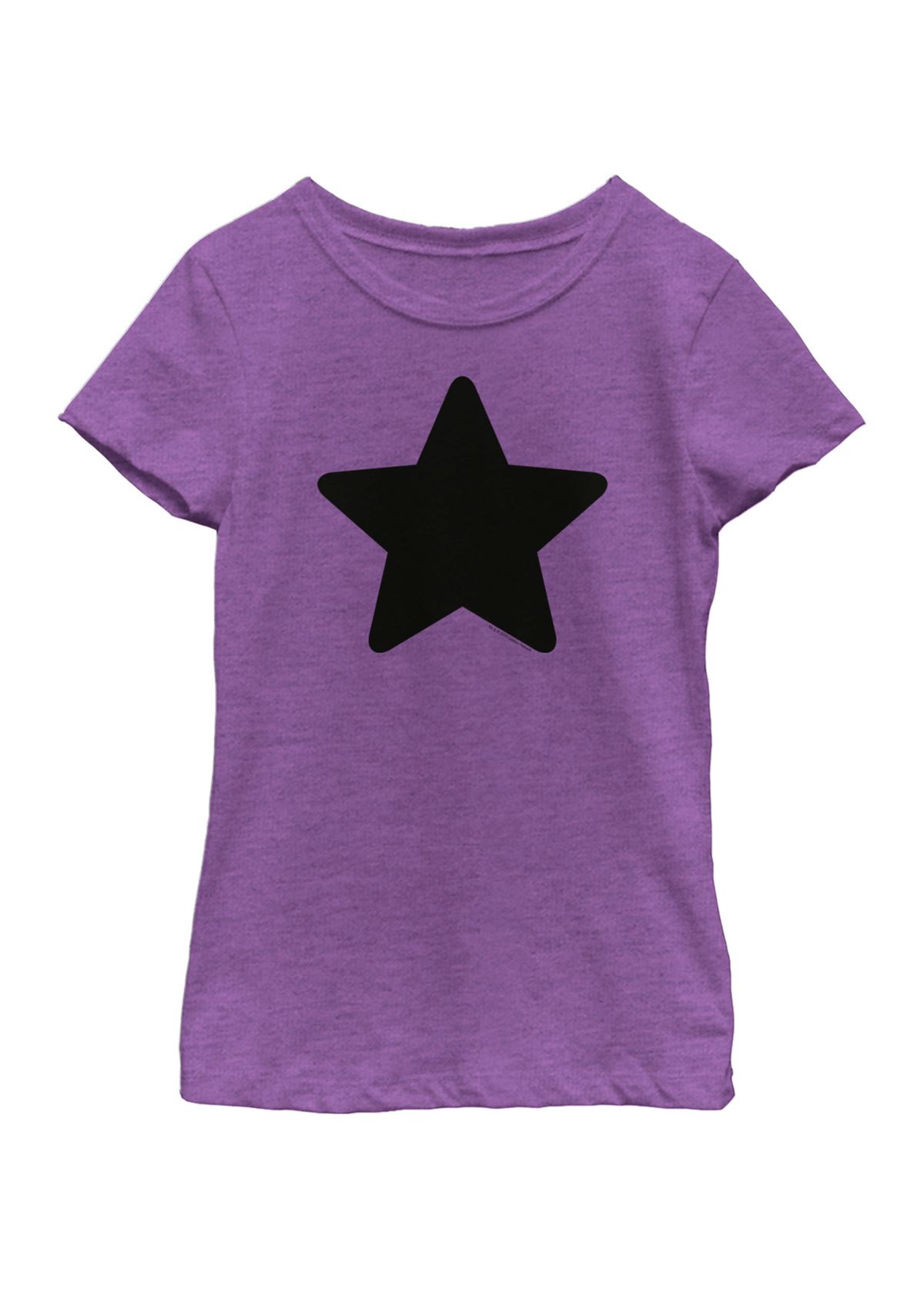 Steven Universe Amethyst Black Star Icon Short Sleeve Graphic T-Shirt