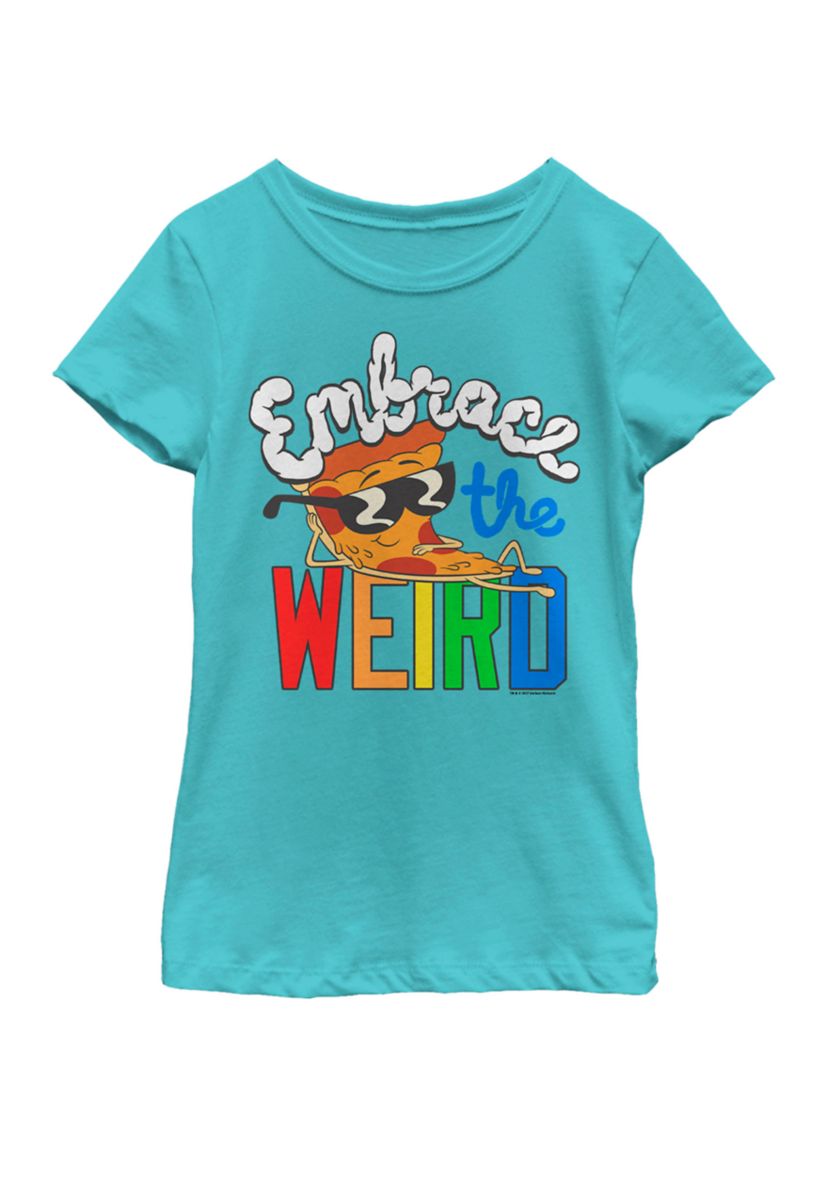 Uncle Grandpa Pizza Steve Embrace Weird Short Sleeve Graphic T-Shirt