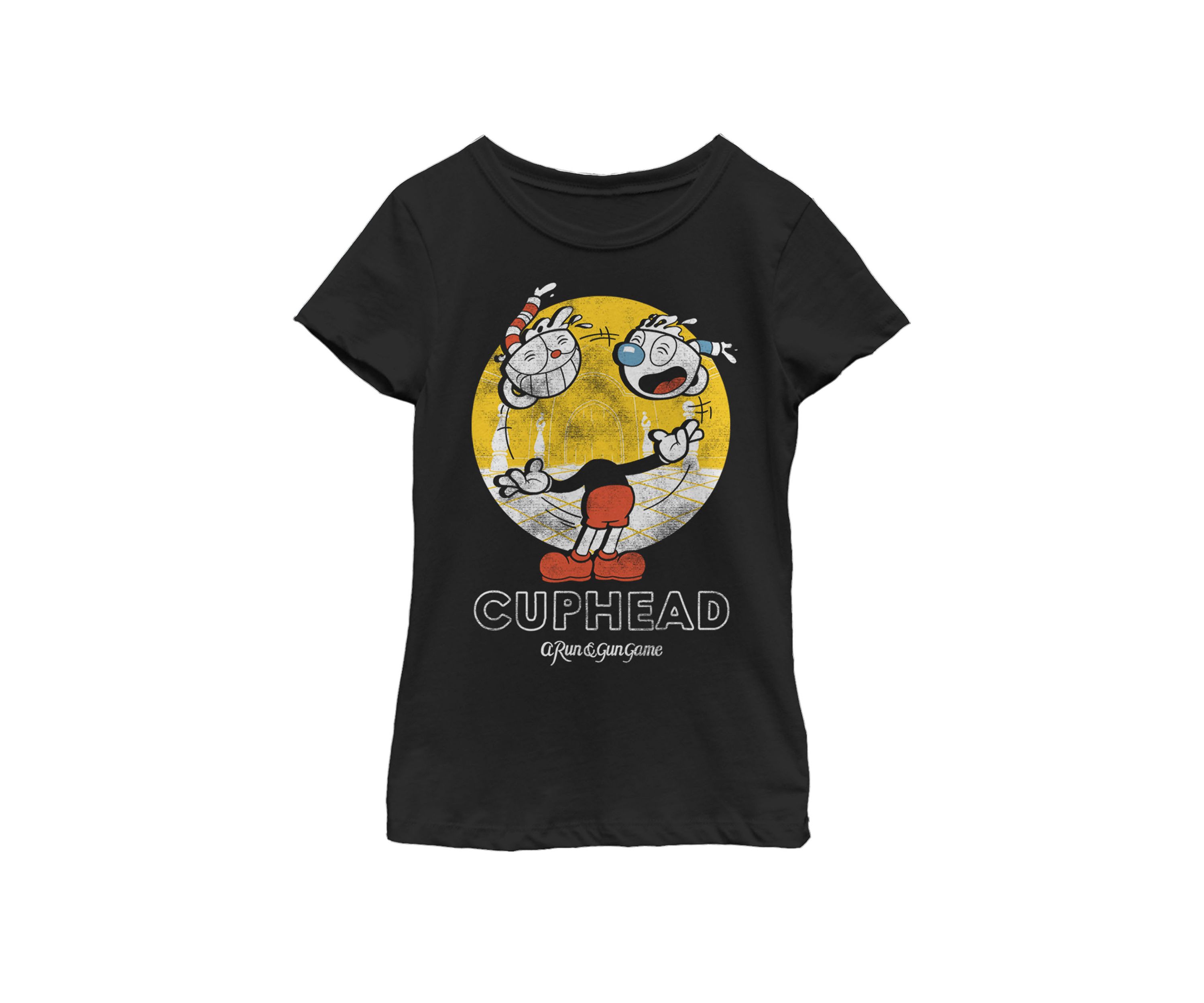 With Mugman Head Juggling Short Sleeve Graphic T-Shirt