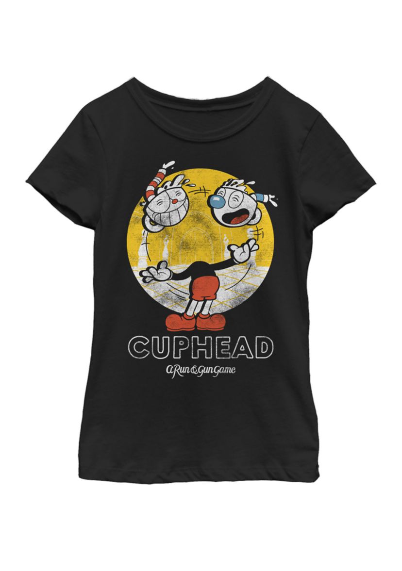 With Mugman Head Juggling Short Sleeve Graphic T-Shirt