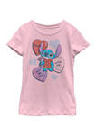 Girls 4-6x Heart Pizza Graphic T-Shirt