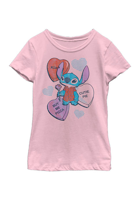 Girls 4-6x Heart Pizza Graphic T-Shirt