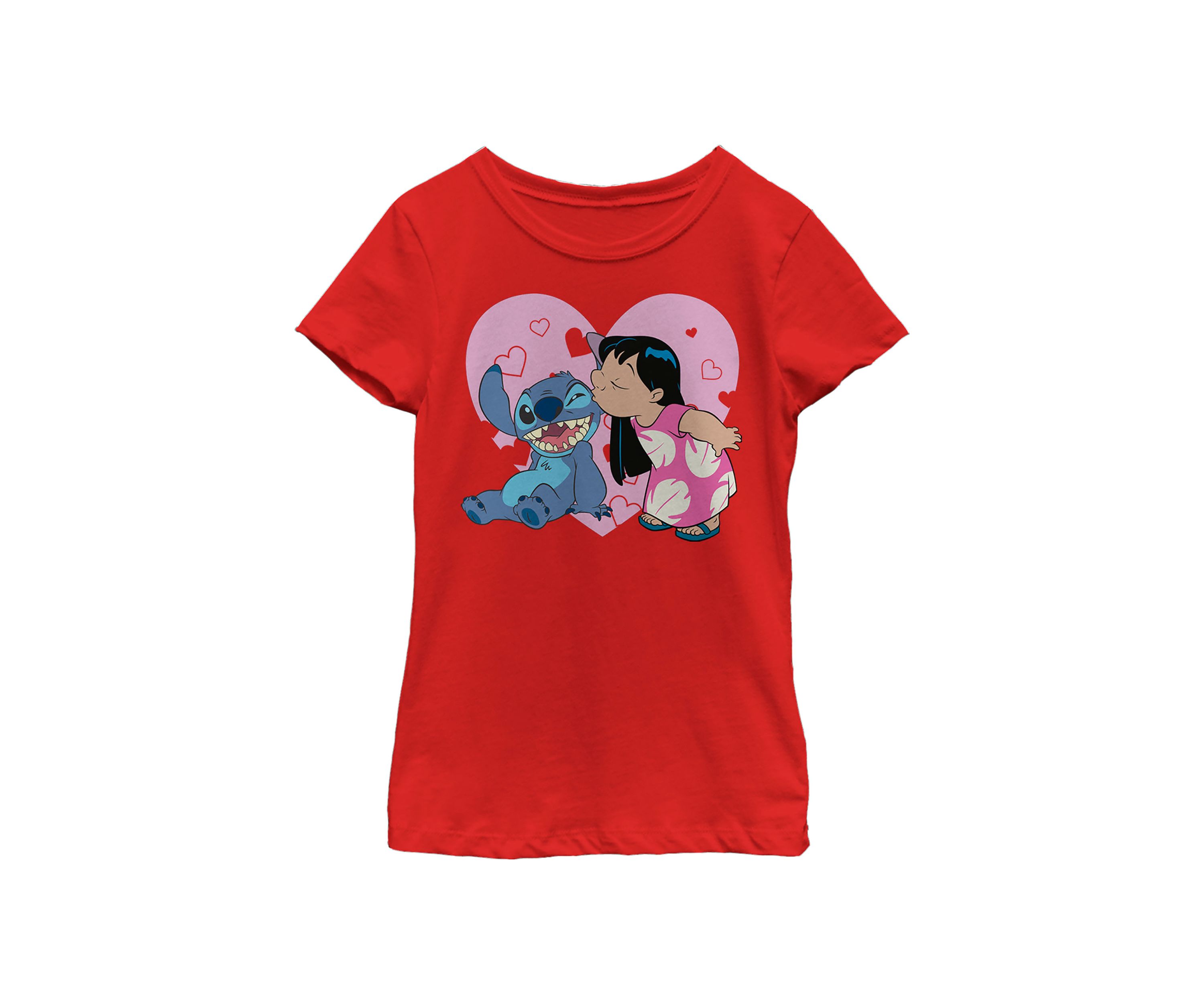 Girls 4-6x Lilo And Valentines Kisses Graphic T-Shirt