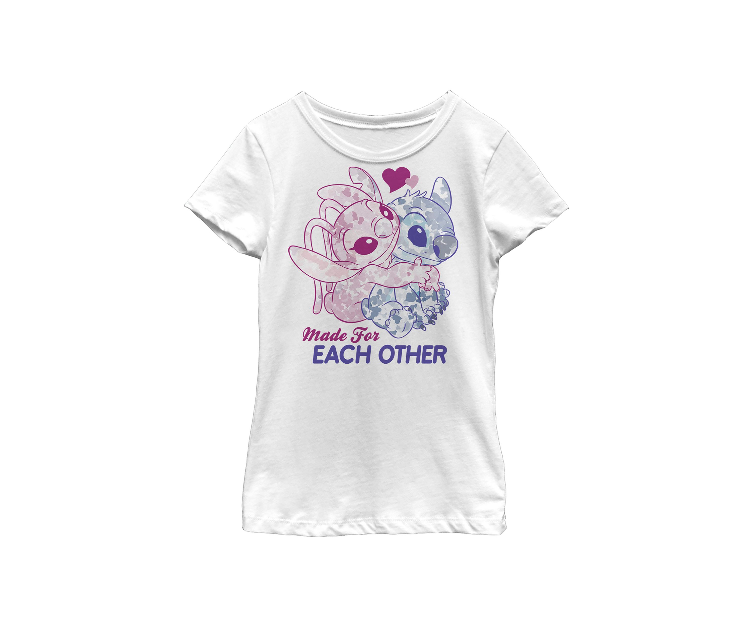Girls 4-6x Stitch Angel Together Graphic T-Shirt
