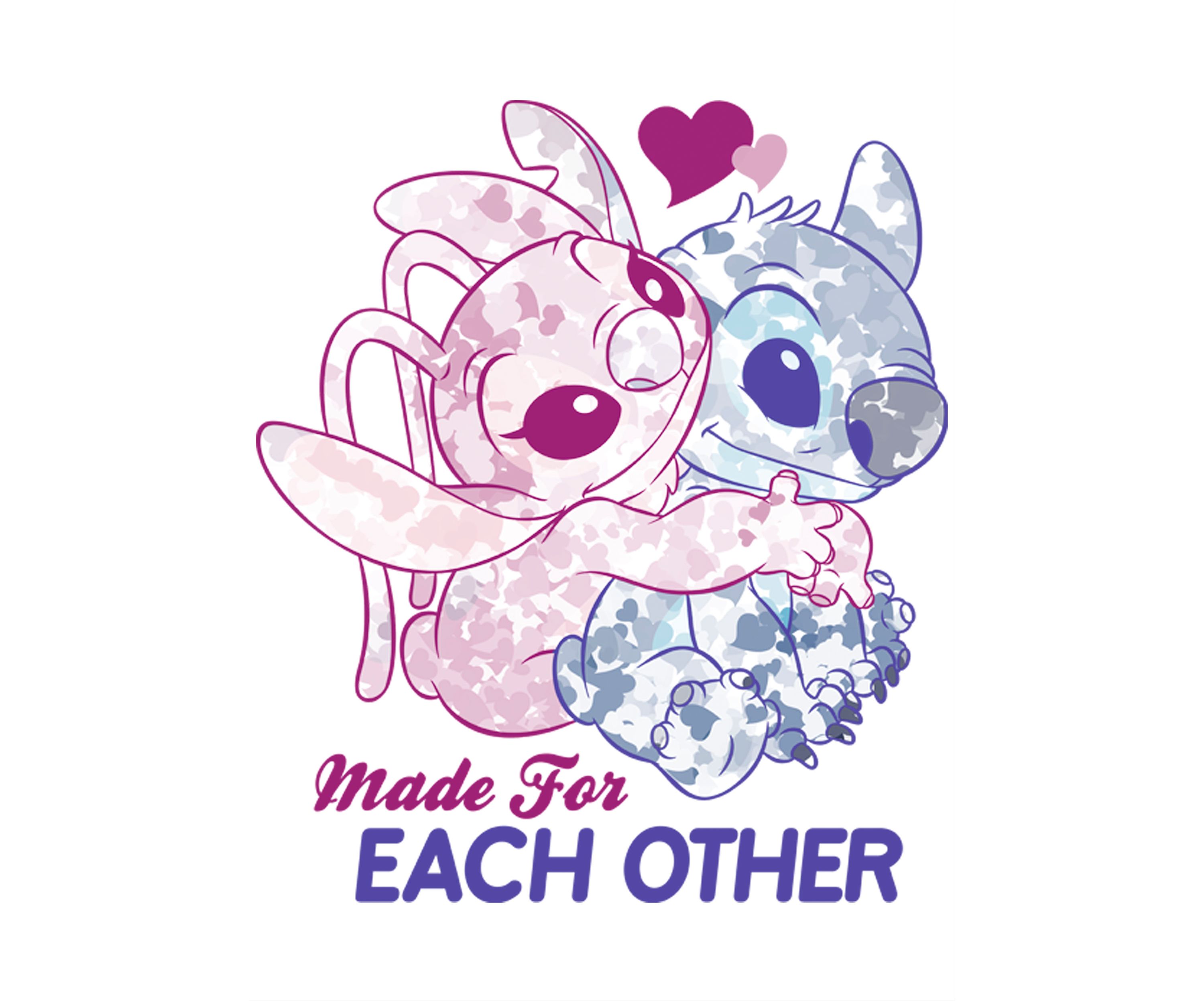 Girls 4-6x Stitch Angel Together Graphic T-Shirt