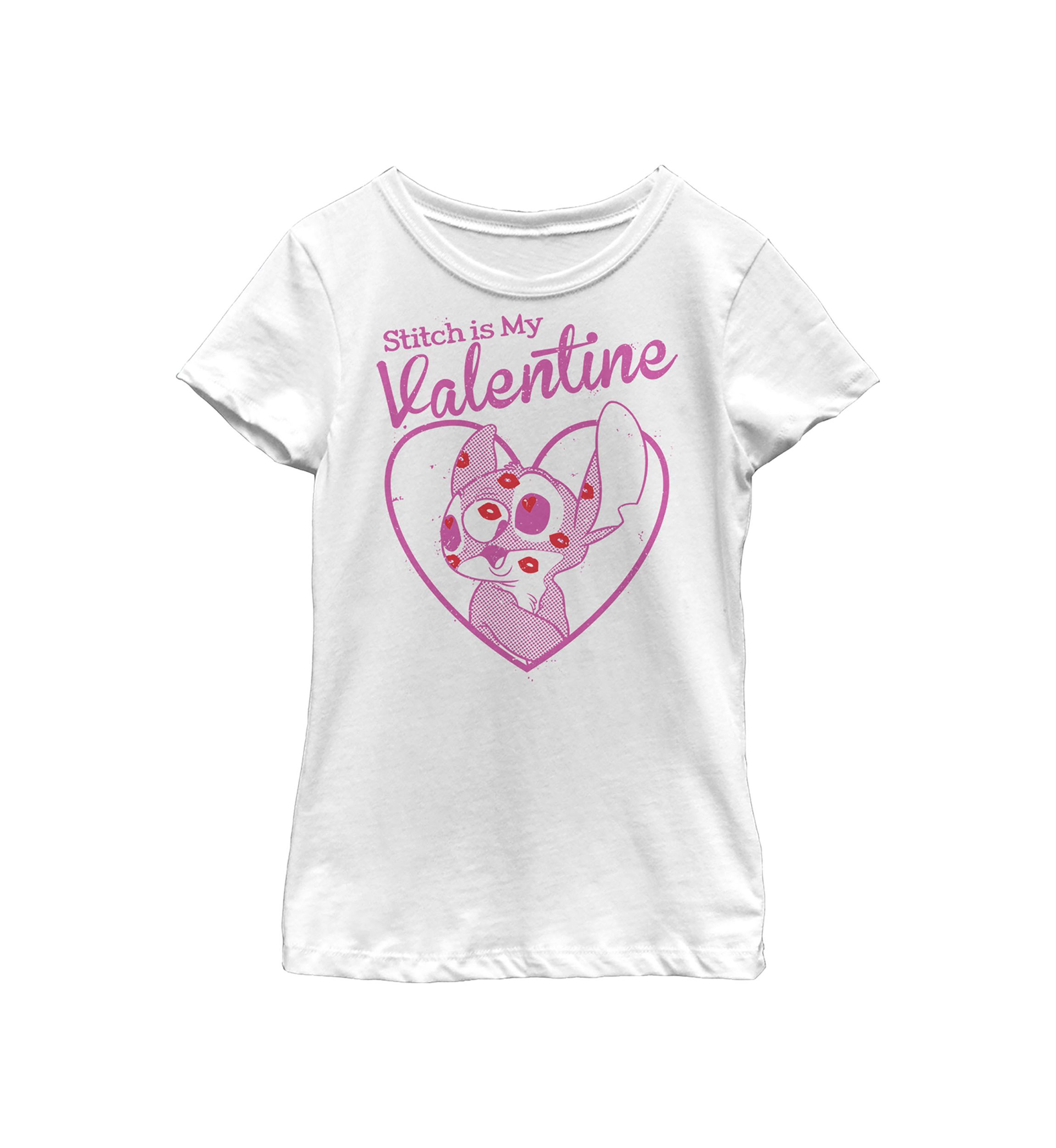Girls 4-6x Stitch Valentine Graphic T-Shirt