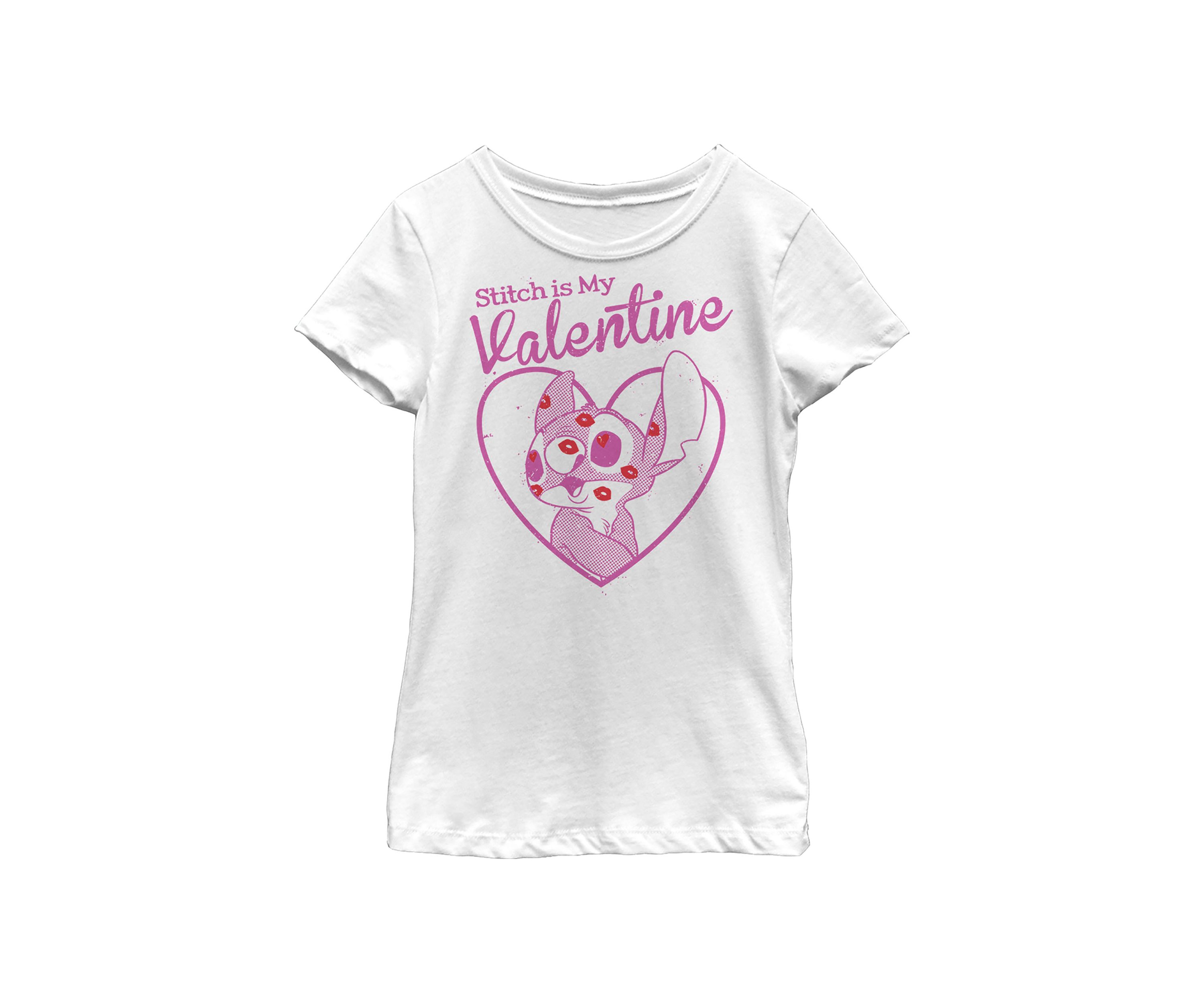 Girls 4-6x Stitch Valentine Graphic T-Shirt