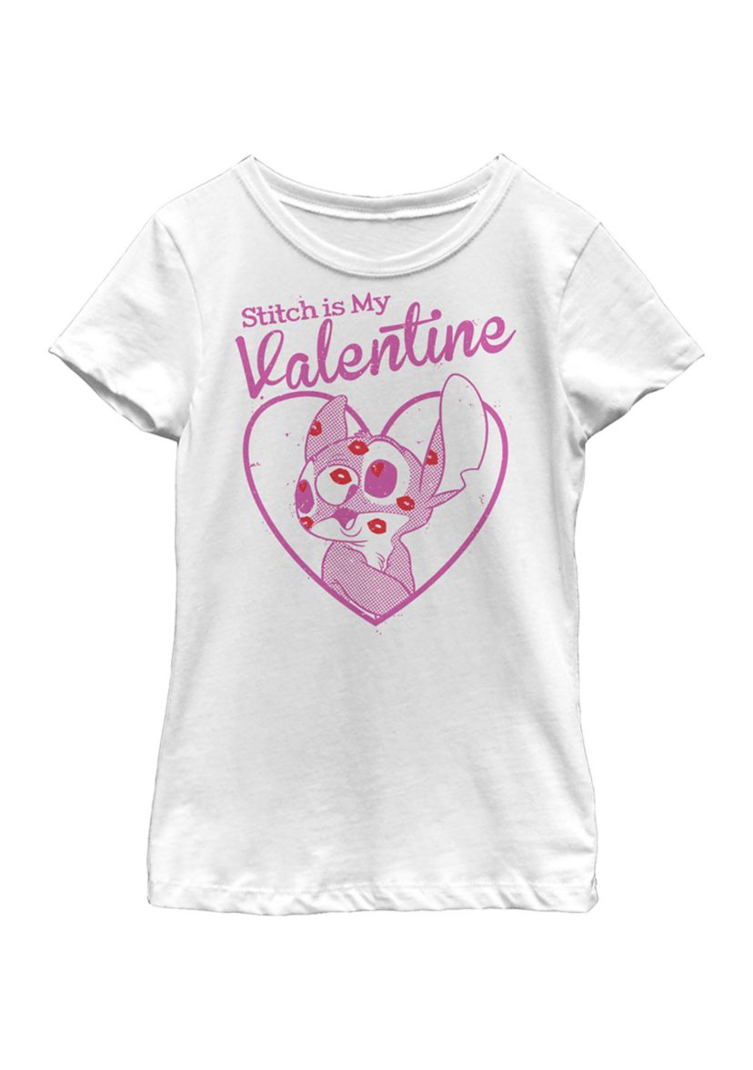 Girls 4-6x Stitch Valentine Graphic T-Shirt