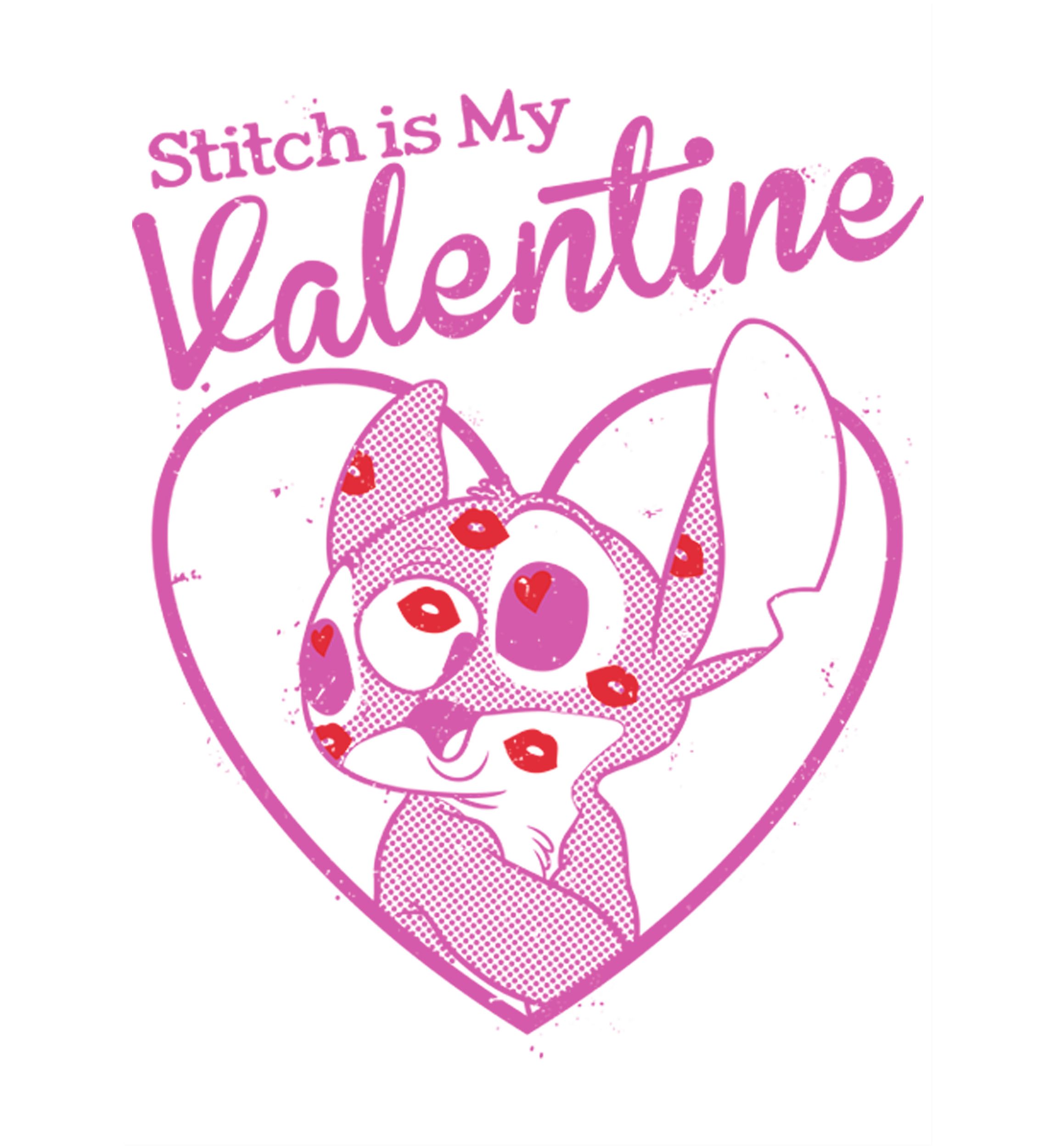 Girls 4-6x Stitch Valentine Graphic T-Shirt