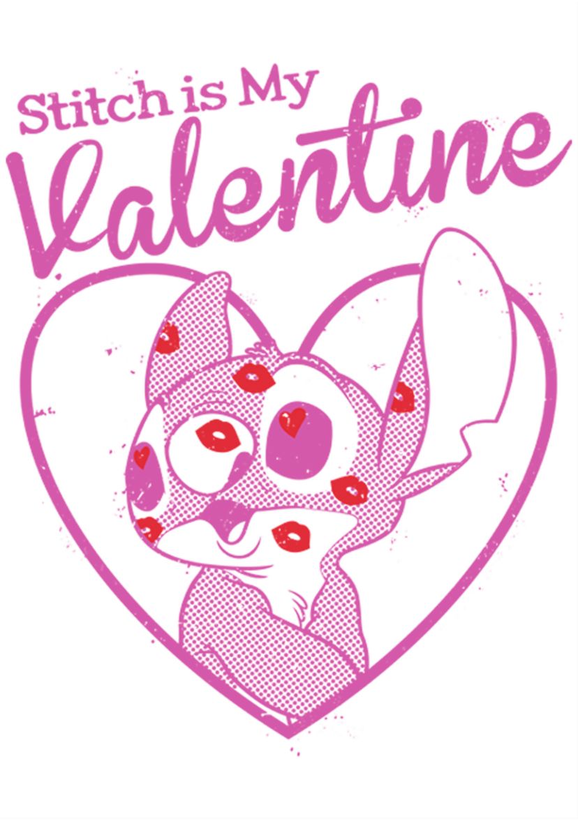 Girls 4-6x Stitch Valentine Graphic T-Shirt