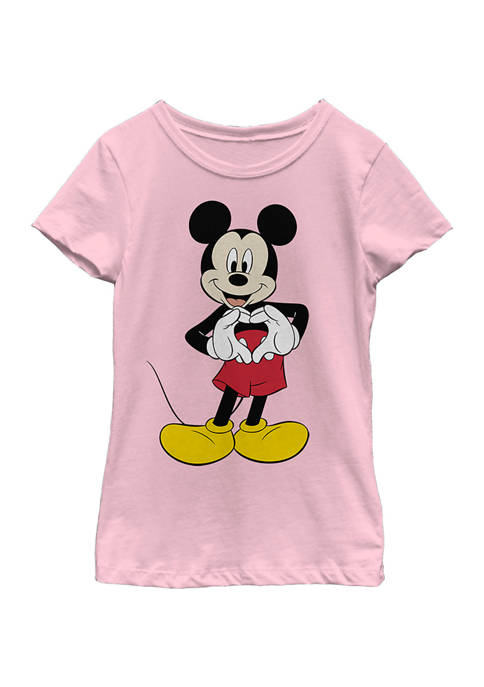Disney® Mickey Girls 4-6x Mickey Love Graphic T-Shirt