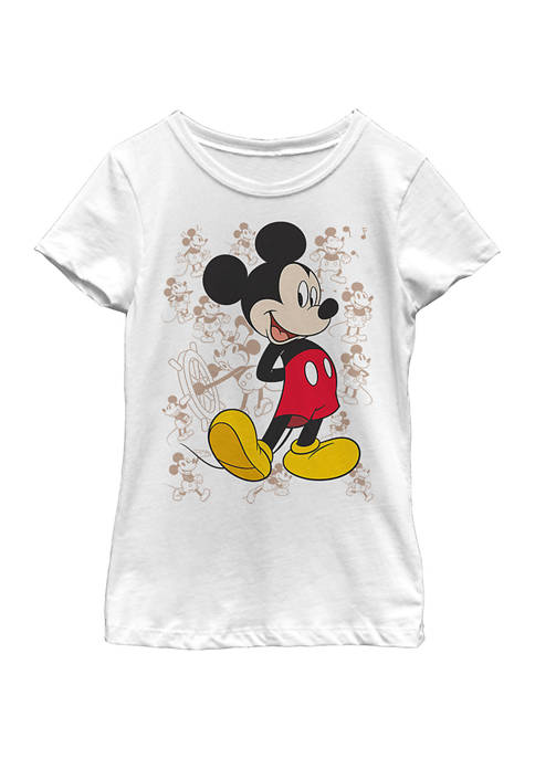 Disney® Mickey Girls 4-6x Many Mickeys Graphic T-Shirt