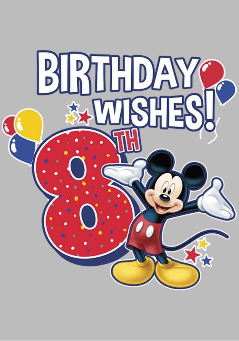 Girls 4-6x Mickey Birthday 8 Graphic T-Shirt