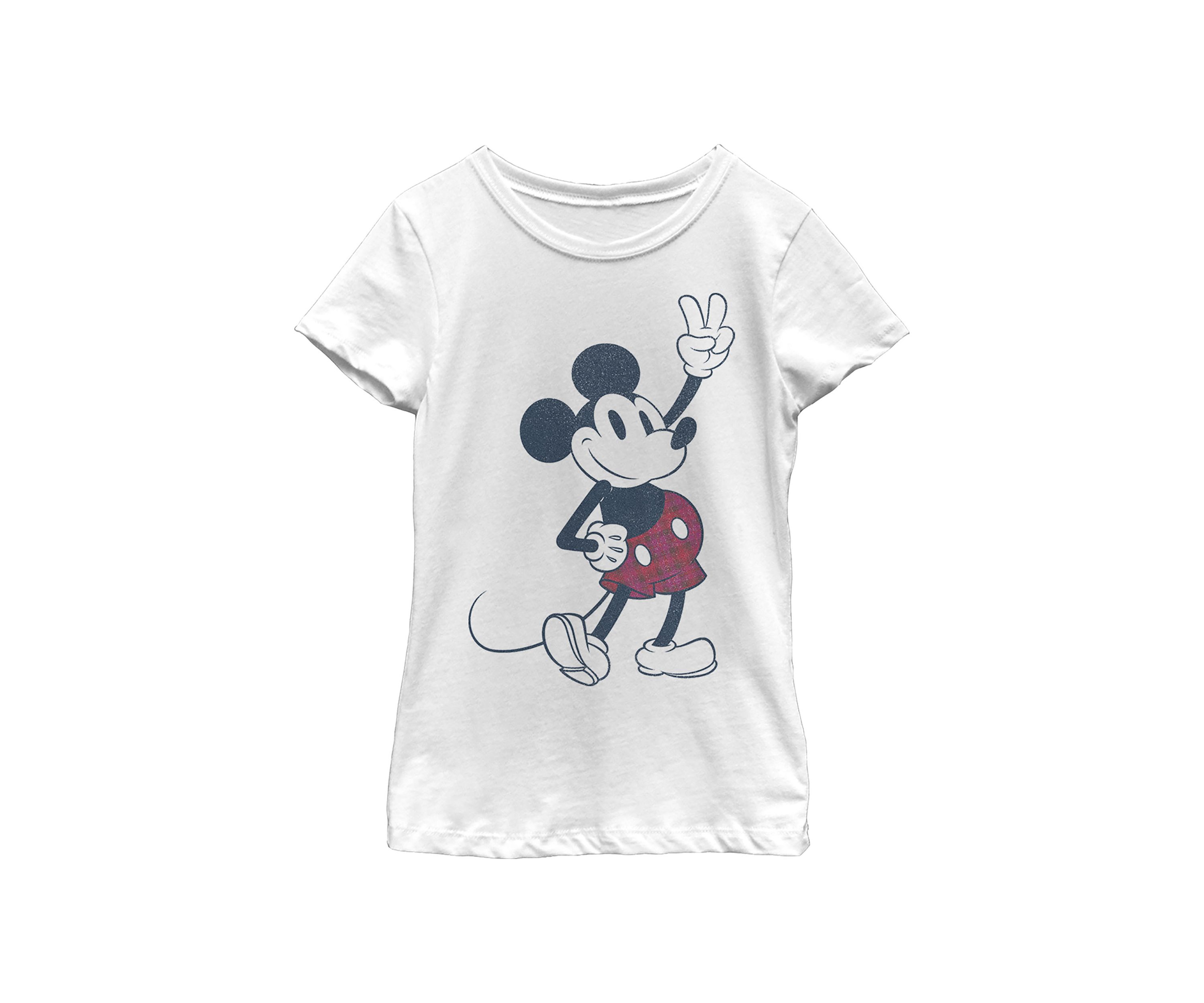 Girls 4-6x Plaid Mickey Graphic T-Shirt