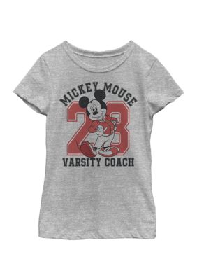 Disney Mickey Girls 4-6x Varsity Mouse Graphic T-Shirt, Small