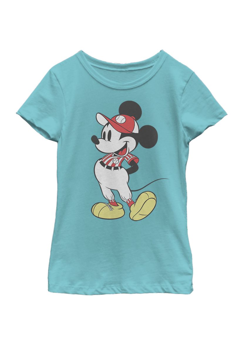 Girls 4-6x Baseball Season Mickey Graphic T-Shirt