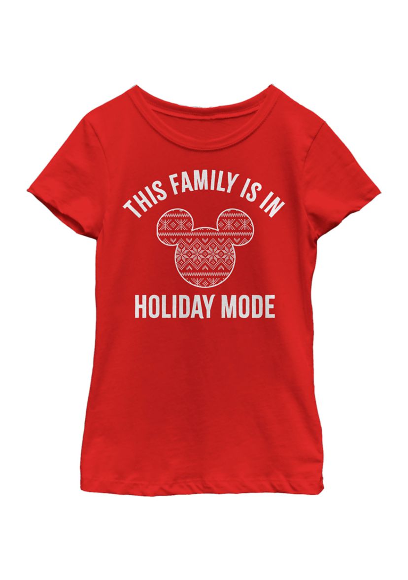 Girls 4-6x Family Holiday Mode Graphic T-Shirt