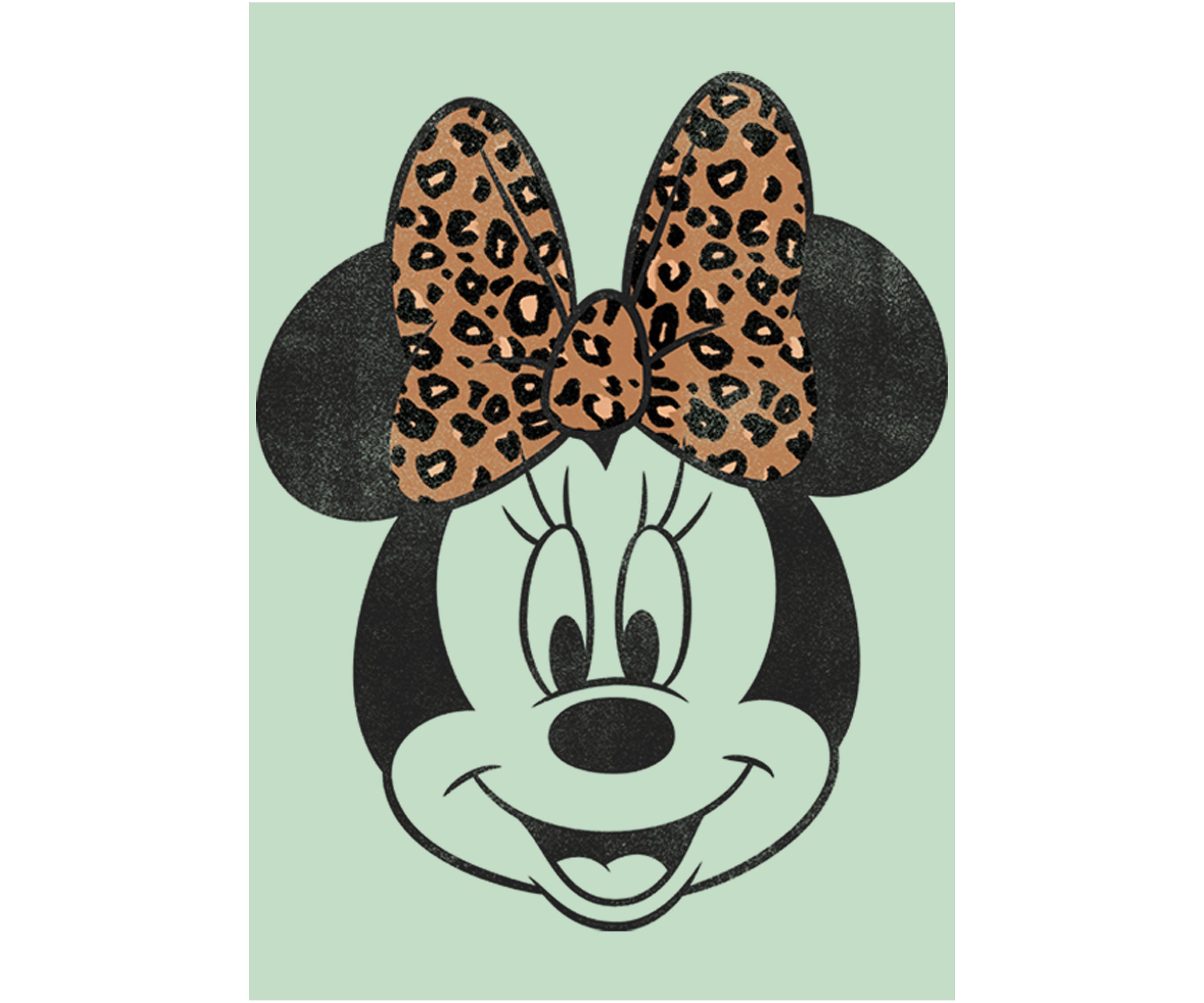 Girls 4-6x Modern Minnie Face Leopard Graphic T-Shirt