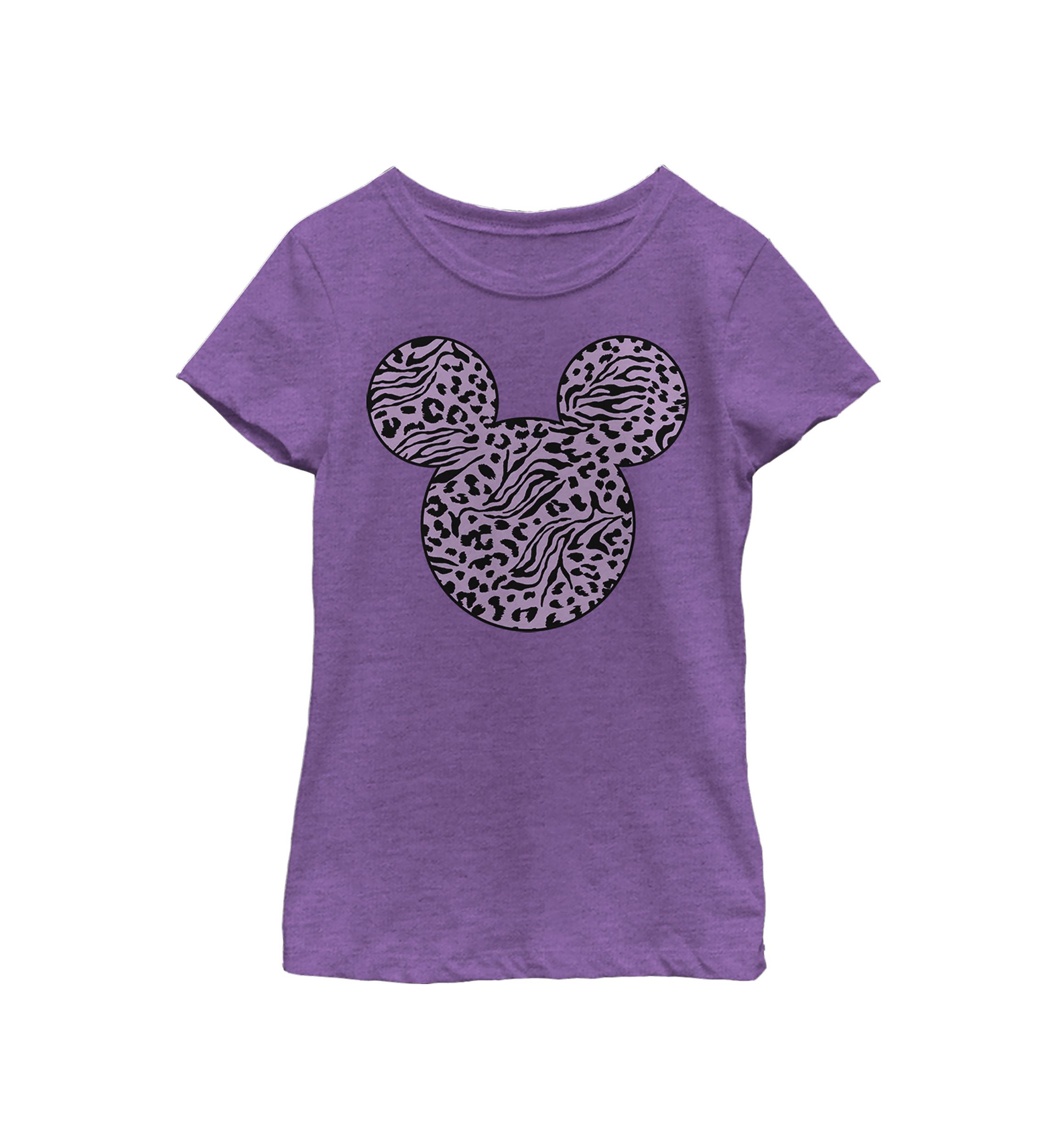 Girls 4-6x Mickey Zebra Cheetah Fill Graphic T-Shirt