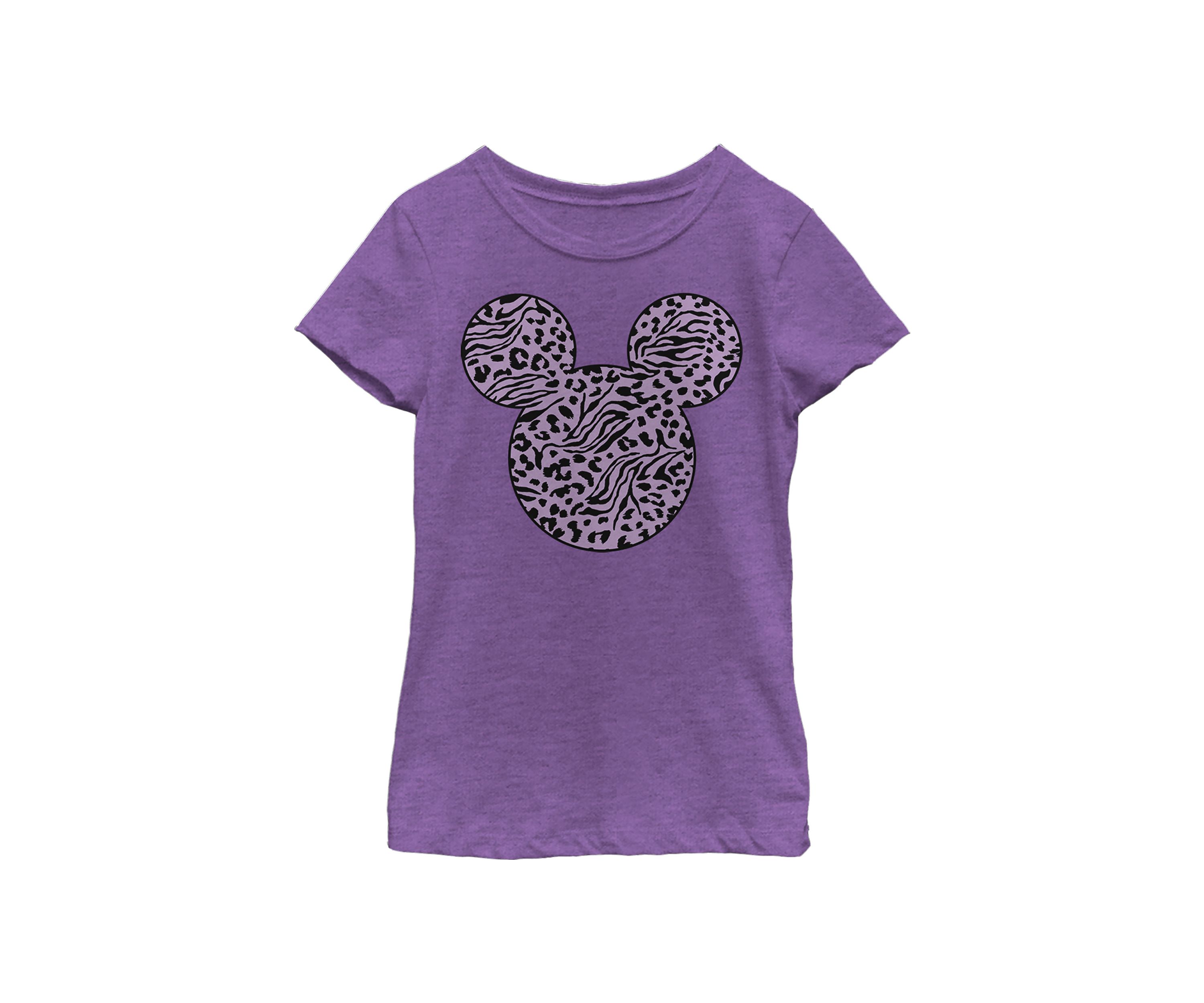 Girls 4-6x Mickey Zebra Cheetah Fill Graphic T-Shirt