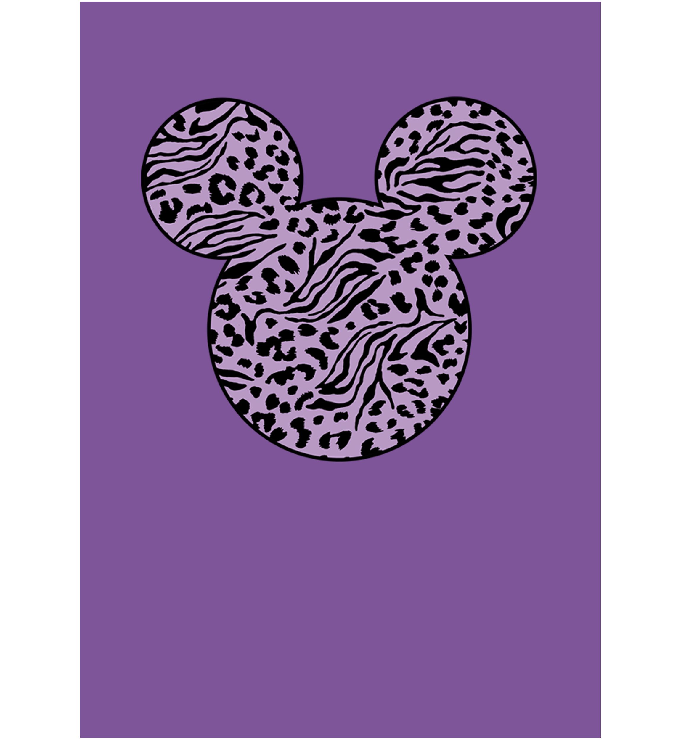Girls 4-6x Mickey Zebra Cheetah Fill Graphic T-Shirt