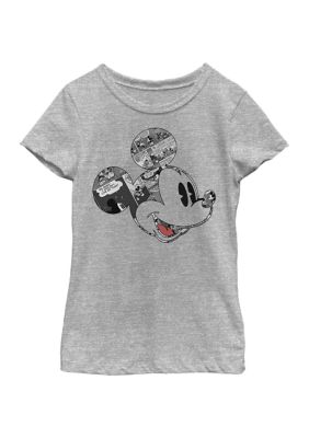 Disney Mickey Girls 4-6x Comic Mouse Graphic T-Shirt, XS