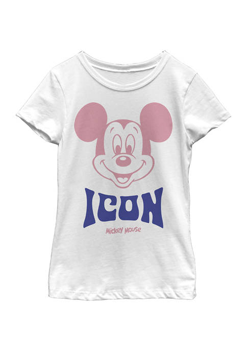 Disney® Mickey Girls 4-6x Mickey Icon Graphic T-Shirt