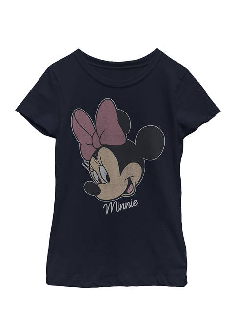 Disney® Minnie Girls 4-6x Minnie Big Face Distressed