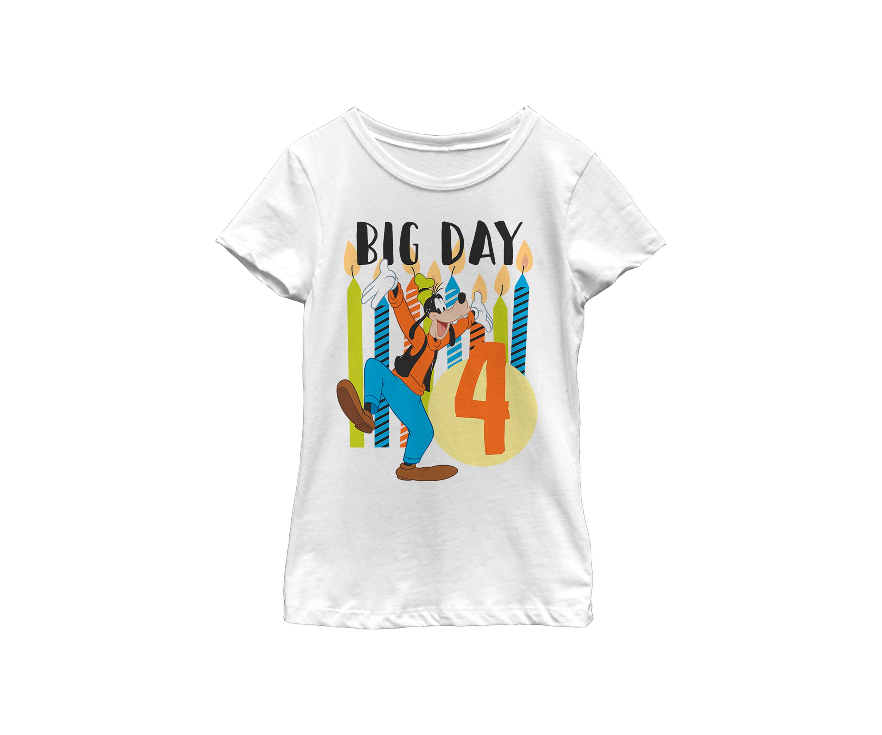 Girls 4-6x Goofy Candles Four Graphic T-Shirt