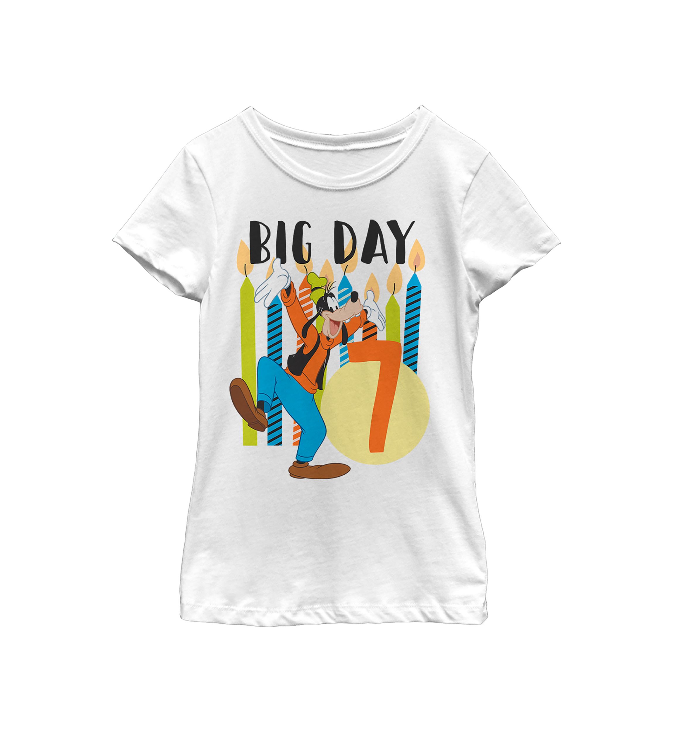Girls 4-6x Goofy Candles Seven Graphic T-Shirt