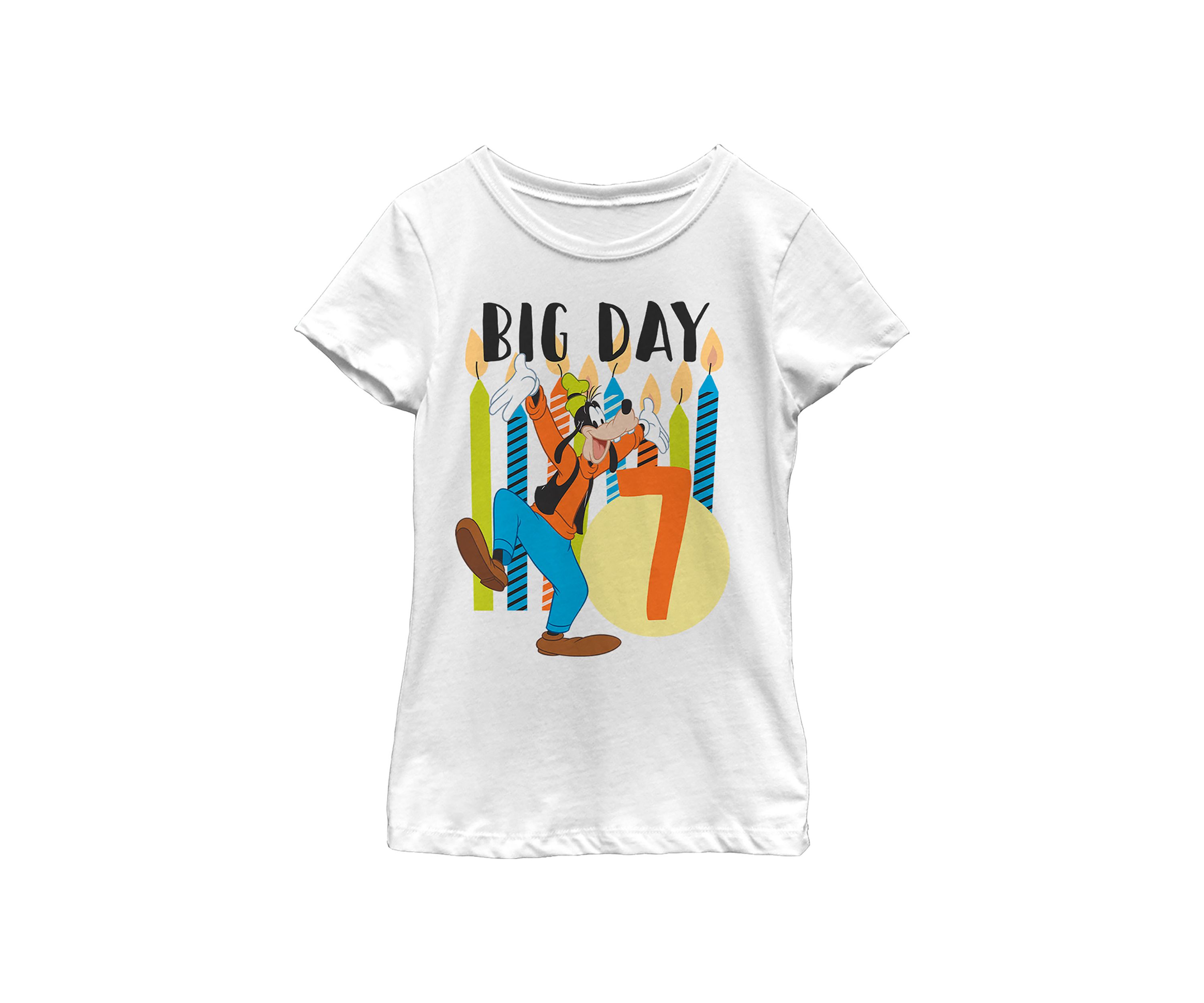 Girls 4-6x Goofy Candles Seven Graphic T-Shirt