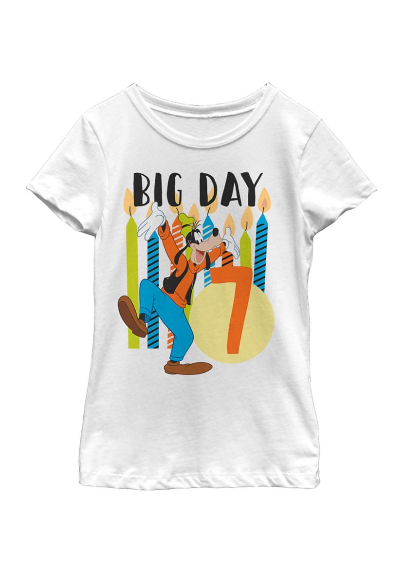 Girls 4-6x Goofy Candles Seven Graphic T-Shirt