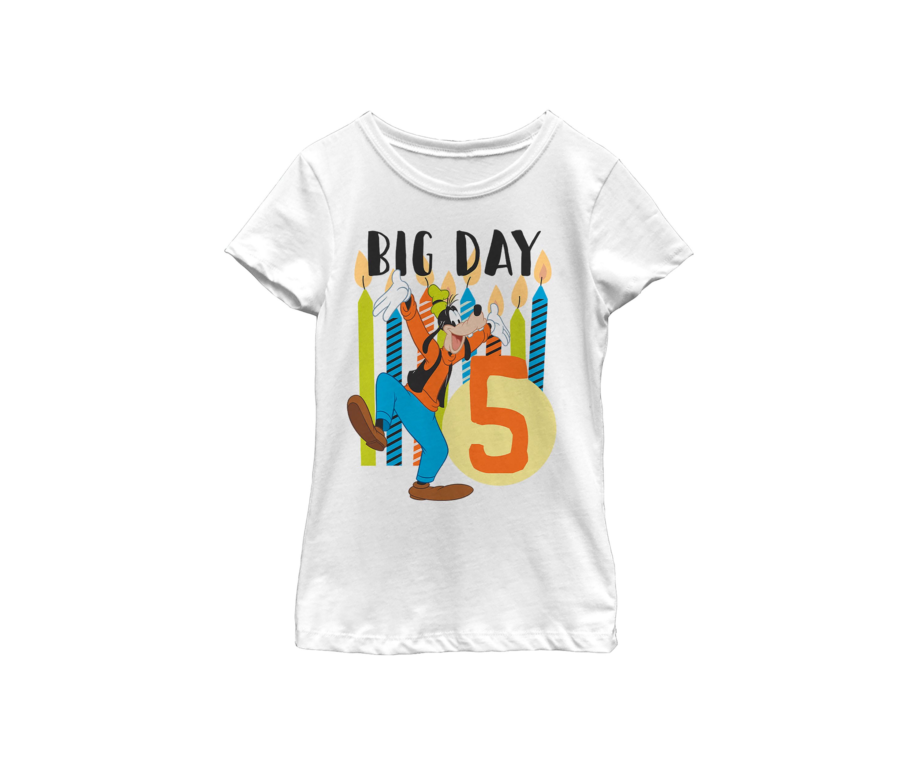 Girls 4-6x Goofy Candles Five Graphic T-Shirt