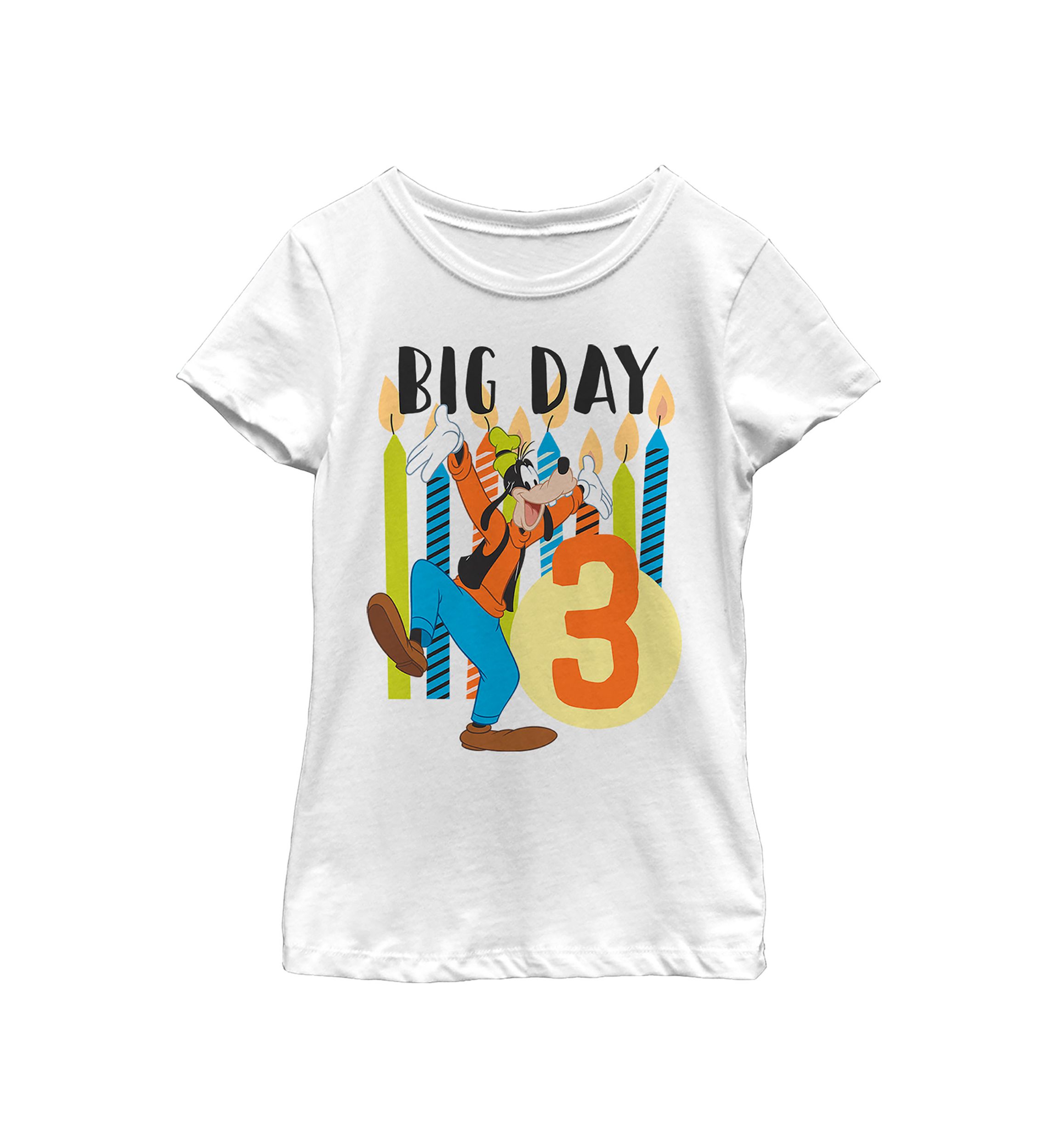 Girls 4-6x Goofy Candles Three Graphic T-Shirt