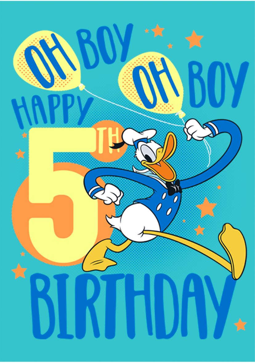 Girls 4-6x Donalds 5th Bday Graphic T-Shirt
