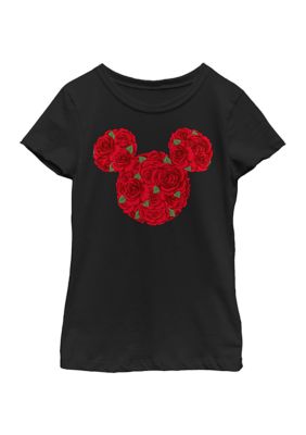 Disney Girls 4-6x Mickey Mouse Roses Graphic T-Shirt